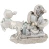 Clayre & Eef 6PR4813 Décoration Enfants sur luge 16x7x12 cm Argenté