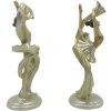 Clayre & Eef 6PR4817 Décoration Ballerine (set de 2 pièces) 9x6x18 cm Beige - Or