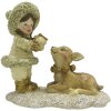 Clayre & Eef 6PR4821 Décoration Enfant avec cerf 12x6x12 cm Doré