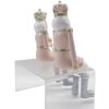 Clayre & Eef 6PR4845 Décoration Casse-noix (set de 2 pièces) 6x6x12-21 cm Rose - Blanc