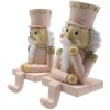 Clayre & Eef 6PR4859 Porte-chaussettes de Noël Casse-noisette (set de 2) 7x6x12 cm