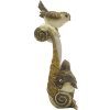 Clayre & Eef 6PR4867 Décoration Oiseaux 10x5x15 cm Doré - Marron