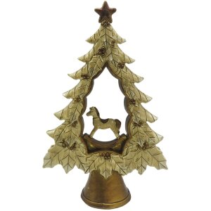 Clayre & Eef 6PR4871 Décoration Sapin de Noël 13x5x20 cm Beige