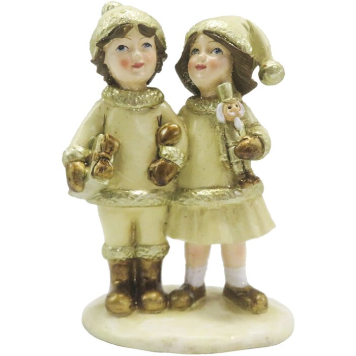 Clayre & Eef 6PR4872 Décoration Enfants 10x6x15 cm Beige Décoration de Noël