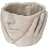 Clayre & Eef 6TE0413S Pot de fleurs 17x17x11 cm Gris - Beige