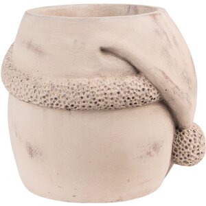 Clayre & Eef 6TE0456 Pot de fleurs 22x20x17 cm Beige Père Noël