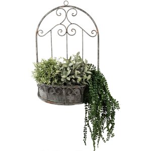 Clayre & Eef 6Y4837 Porte-plantes 36x18x52 cm Gris