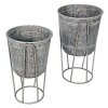 Clayre & Eef 6Y4883 Décoration Porte-plantes Ø 35x31-87 - Ø 31x27-76 cm