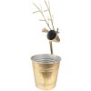 Clayre & Eef 6Y4971 Décoration Pot de fleurs Cerf 27x17x16-45 cm Doré