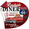 Clayre & Eef 6Y5018 Plaque de texte 56x1x54 cm Rouge Roadside Diner