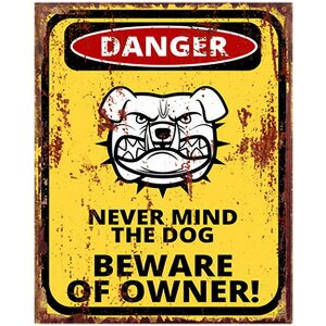 Clayre & Eef 6Y5117 Plaque de texte 20x1x25 cm Gelb Dog