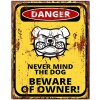 Clayre & Eef 6Y5117 Plaque de texte 20x1x25 cm Gelb Dog