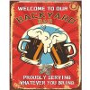 Clayre & Eef 6Y5158 Plaque de texte 20x1x25 cm rouge Backyard Bar