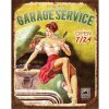 Clayre & Eef 6Y5162 Plaque de texte 20x1x25 cm Vert Garage Service