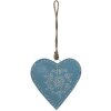 Clayre & Eef 6Y5269 Décoration Pendentif Cœur 16x5x16 cm bleu