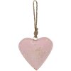 Clayre & Eef 6Y5272 Décoration Pendentif Cœur 12x2x12 cm Rose