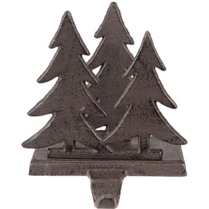 Clayre & Eef 6Y5297 Bas Pendentif Sapins de Noël 13x12x16 cm Marron