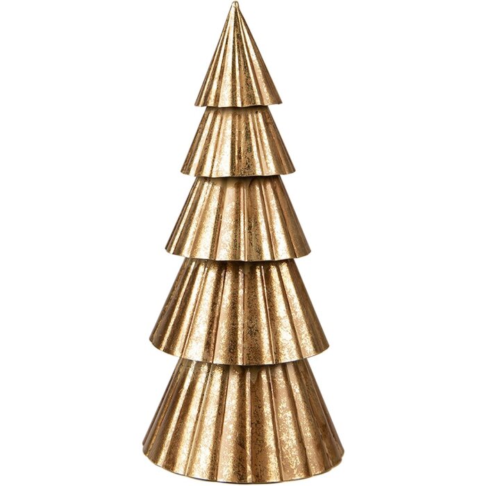 Clayre & Eef 6Y5372 Décoration Sapin de Noël Ø 14x30 cm Couleur or