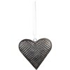 Clayre & Eef 6Y5387L Décoration Pendentif Cœur 17x3x16 cm Gris