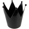 Clayre & Eef 6Y5397S Bougeoir couronne Ø 13x14 cm Noir