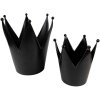 Clayre & Eef 6Y5397S Bougeoir couronne Ø 13x14 cm Noir