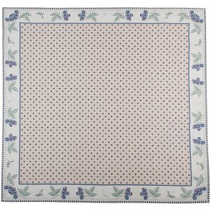 Clayre & Eef BBF01 Nappe 100x100 cm Beige - Bleu