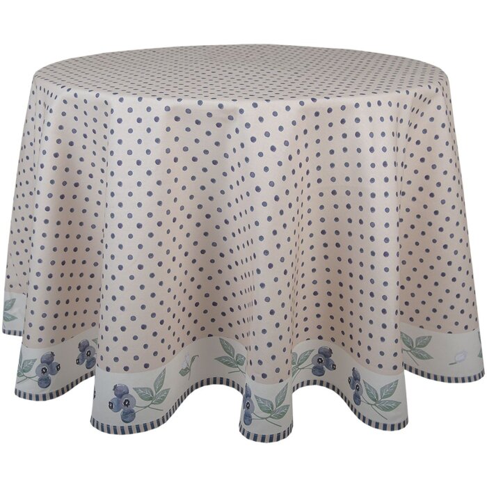 Clayre & Eef BBF07 Nappe Ø 170 cm Beige - Bleu