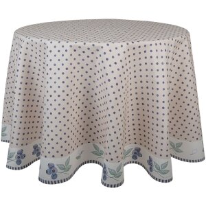 Clayre & Eef BBF07 Nappe Ø 170 cm Beige - Bleu