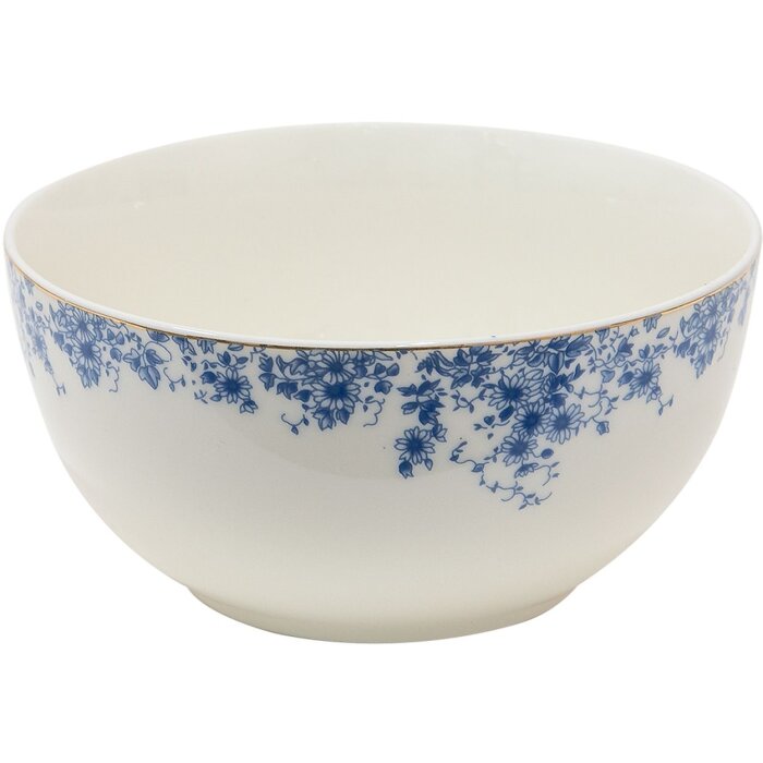 Clayre & Eef BFLPU Bol Ø 14x7 cm - 500 ml Bleu Bol à soupe