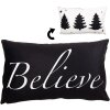 Clayre & Eef BWX36-3 Housse de coussin 30x50 cm blanc - noir