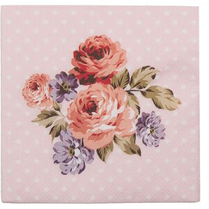 Clayre & Eef DTR73-2 Serviettes en papier 33x33 cm...