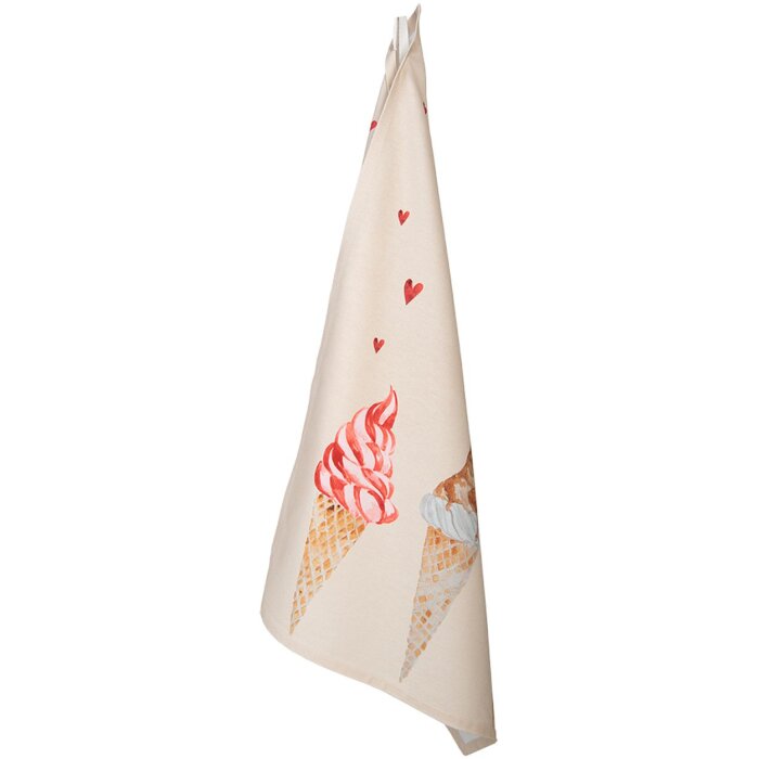 Clayre & Eef FAS42-1 Linge de cuisine 50x70 cm Beige - Rose