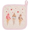 Clayre & Eef FAS45K Manique enfant 16x16 cm Beige - Rose