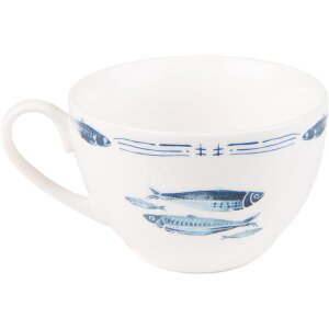 Clayre & Eef FIBKS Tasse à café avec soucoupe 12x6x6 cm - Ø 15x2 cm - 250 ml