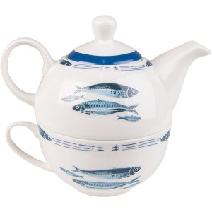 Clayre & Eef FIBTEFO Tea for One 400 ml Blanc Bleu...