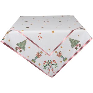 Clayre & Eef HLC01 Nappe 100x100 cm brun - rouge