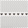 Clayre & Eef LBS73 Serviettes en papier 33x33 cm (20 pièces) Blanc - Noir