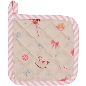 Clayre & Eef PNC45K Manique enfant 16x16 cm Beige - Rose