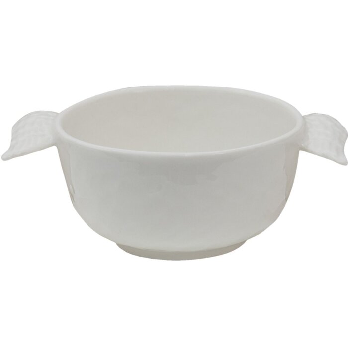 Clayre & Eef WINBO Bol 14x10x5 cm - 150 ml Blanc Bol à soupe