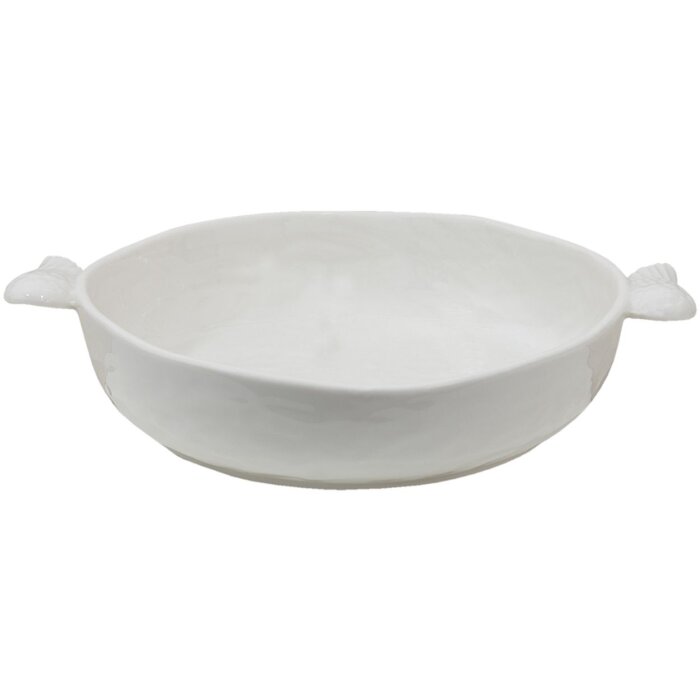 Clayre & Eef WINPS plat 27x22x5 cm blanc plat de service