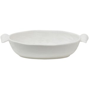 Clayre & Eef WINPSO plat ovale 26x14x5 cm blanc plat...