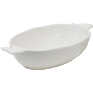 Clayre & Eef WINPSO plat ovale 26x14x5 cm blanc plat...