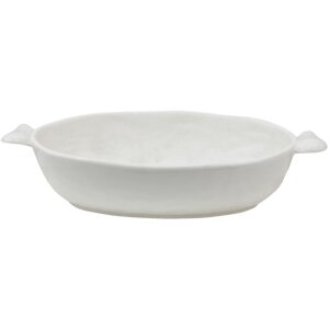 Clayre & Eef WINPSO plat ovale 26x14x5 cm blanc plat de service