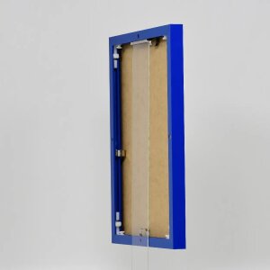 Cadre photo Effect en aluminium Quadro bleu 21x29,7 cm verre clair MDF arrière