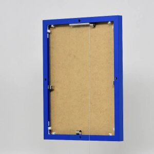 Effect Aluminium Cadre Quadro 25x50 cm Bleu Verre clair Haut Transversal