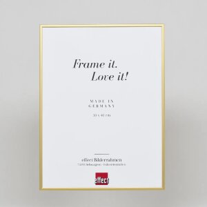 Effect Cadre photo en aluminium Quadro 25x60 cm Or Verre clair Suspension Haut Transversal