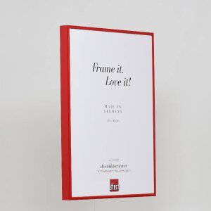 Effect Cadre photo en aluminium Quadro 25x80 cm rouge verre clair creux