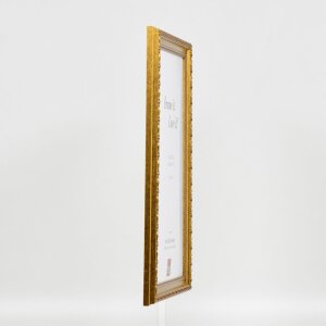 Cadre bois baroque Effect profil 37 or antique 23x70 cm verre normal