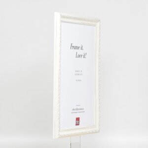 Cadre baroque en bois Effect profil 37 blanc 70x100 cm verre normal