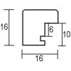 Effect Cadre photo en bois massif Profil 39 blanc 10,5x14,8 cm verre normal